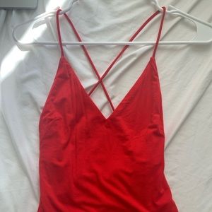 Superdown red bodysuit